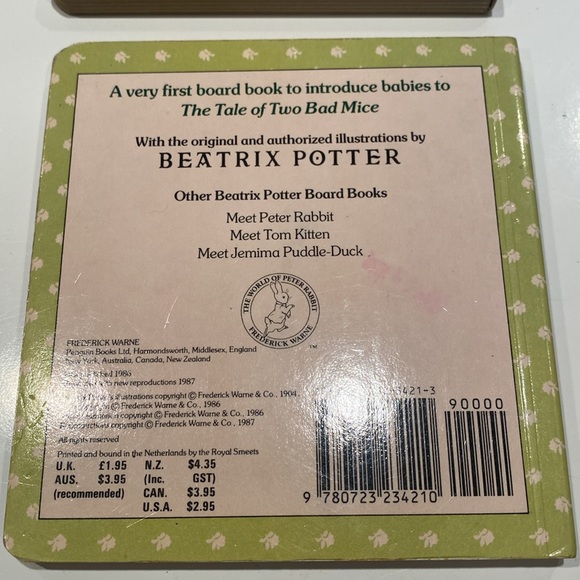 Vintage 1987 Set of 4 Beatrix Potter Board Books - Picture 10 of 14